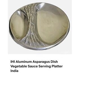 Silver Aluminum Asparagus Dish